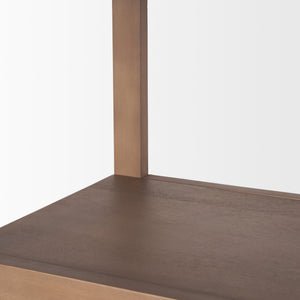 Bela Arched Shelving Unit Medium Brown Wood