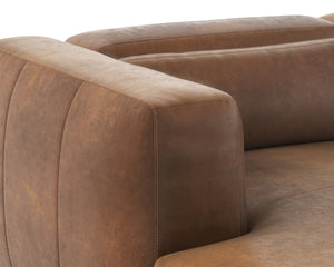 BEAU SOFA CHAISE - LAF - LUCIA TOBACCO LEATHER