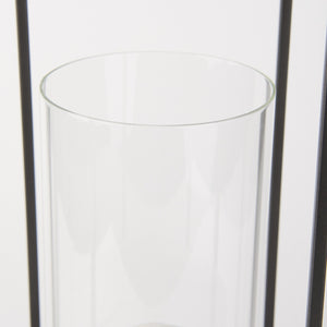 Albus I Large Black Metal Rectangular Table Candle Holder
