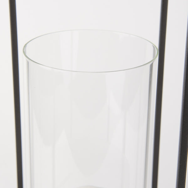 Albus I Large Black Metal Rectangular Table Candle Holder