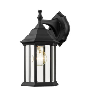 Waterdown 1 Light Outdoor Wall Light in Black Finish