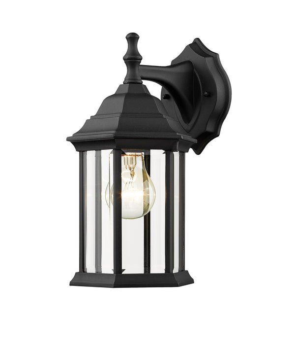 Waterdown 1 Light Outdoor Wall Light in Black Finish