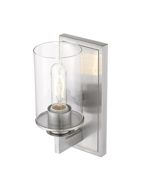Savannah 1 Light Wall Sconce in Brushed Nickel Finish