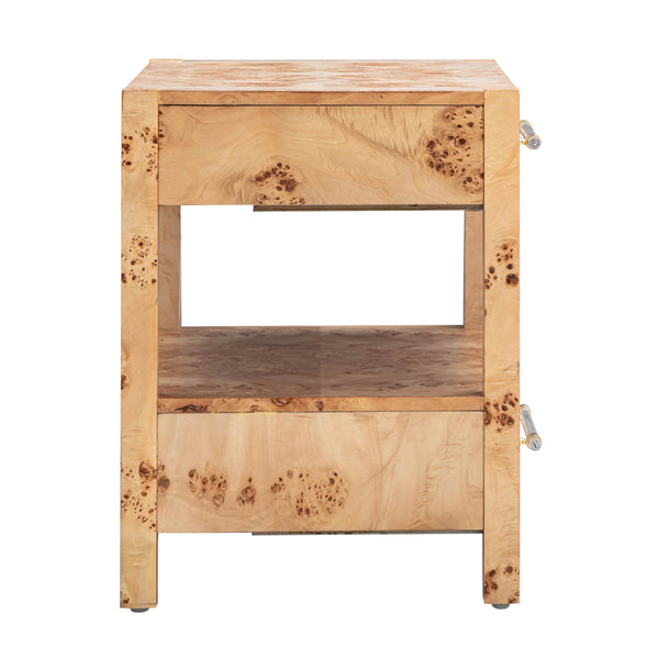 Brandyss Natural Burl Nightstand