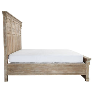 Adelaide Solid Wood Queen Bed - Natural Cream Wash