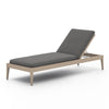 Sherwood Outdoor Chaise Lounge In Brown/Charcoal