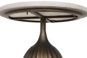 Samuel Side Table, Aged Brass