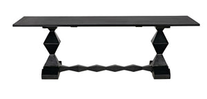 Madeira Dining Table, Hand Rubbed Black