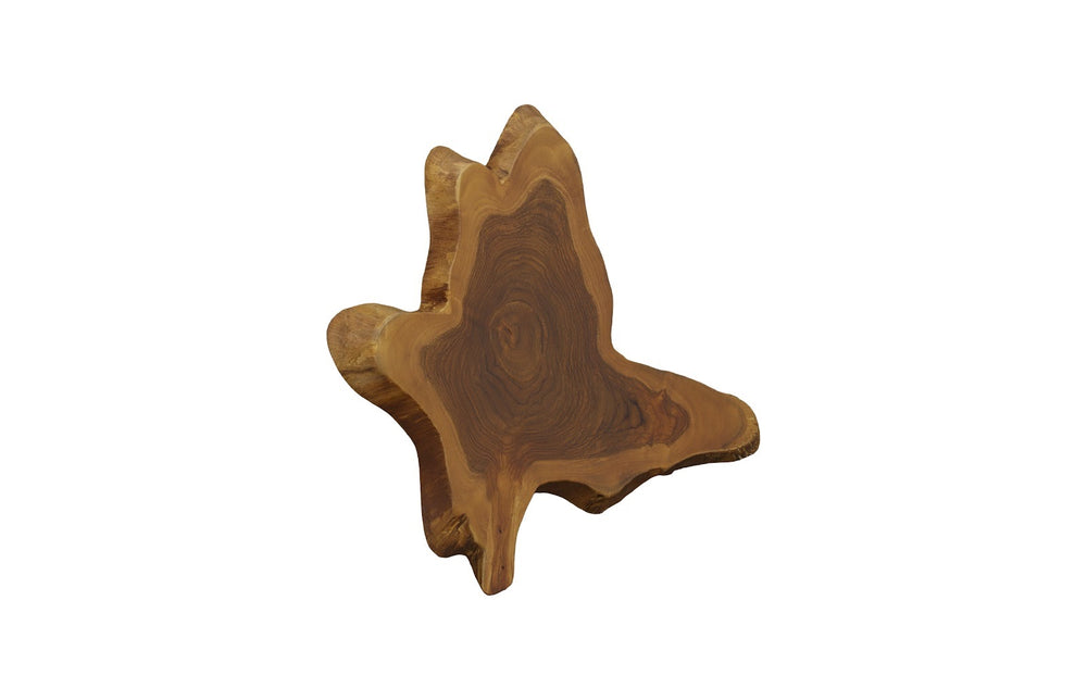 Freeform Teak Wall Slice, Medium, Natural