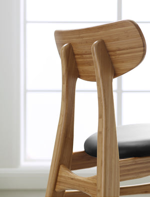 Caramelized Cassia Dining Chair w/ Leather Seat
