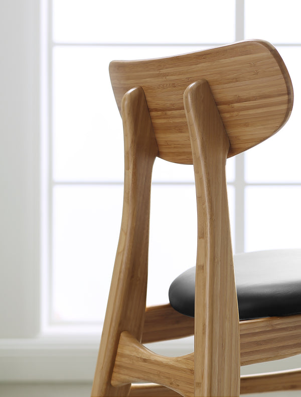Caramelized Cassia Dining Chair w/ Leather Seat