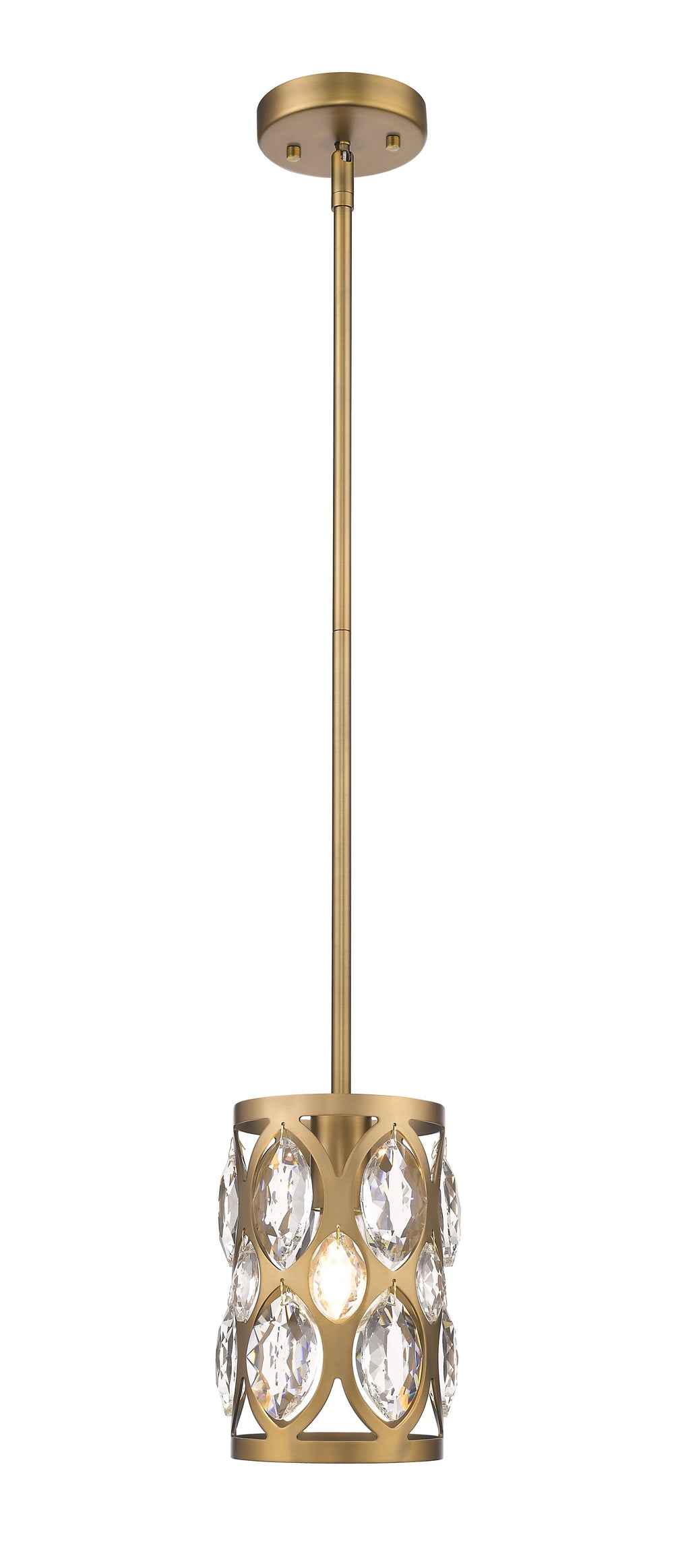 Dealey 1 Light Mini Pendant in Heirloom Brass Finish