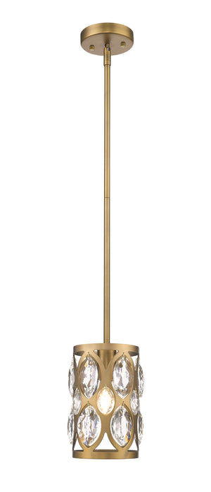 Dealey 1 Light Mini Pendant in Heirloom Brass Finish
