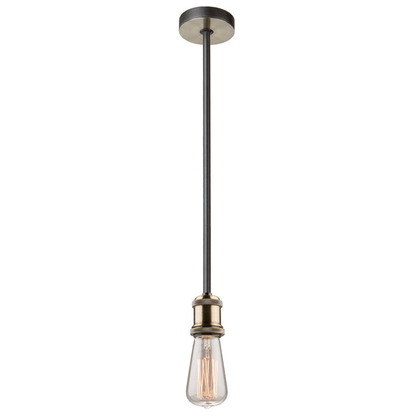 Tribeca AC10780BK Pendant in Matte Black & Satin Brass