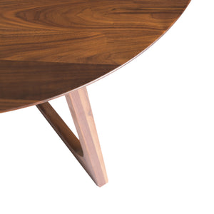 Moe's Godenza Round Dining Table in Walnut