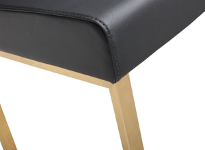Denmark Black Gold Steel Counter Stool (Set of 2)