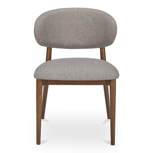 Ellie Dining Chair with Winged Backrest in Brown