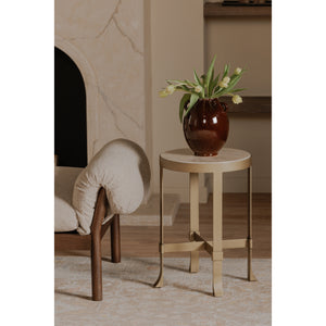 Moe's Holli Side Table Travertine Top