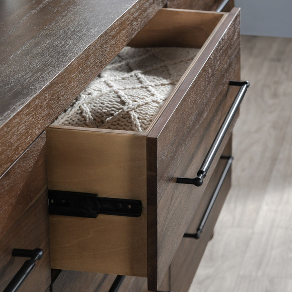 Jaxon Solid Wood 9-Drawer Dresser in Cocoa Brown
