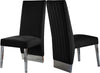 Stanley Dining Chair In Black Velvet and Chrome