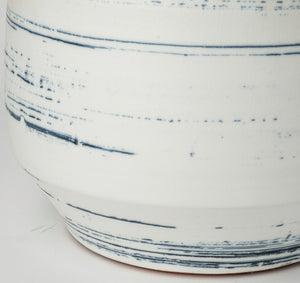 Sonnett Tall White/Blue Ceramic Vase