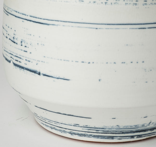 Sonnett Tall White/Blue Ceramic Vase