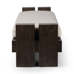 Heavy Wood Accent Bench In Alcala Cream