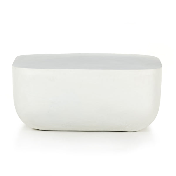 Basil Square Outdoor Coffee Table In White