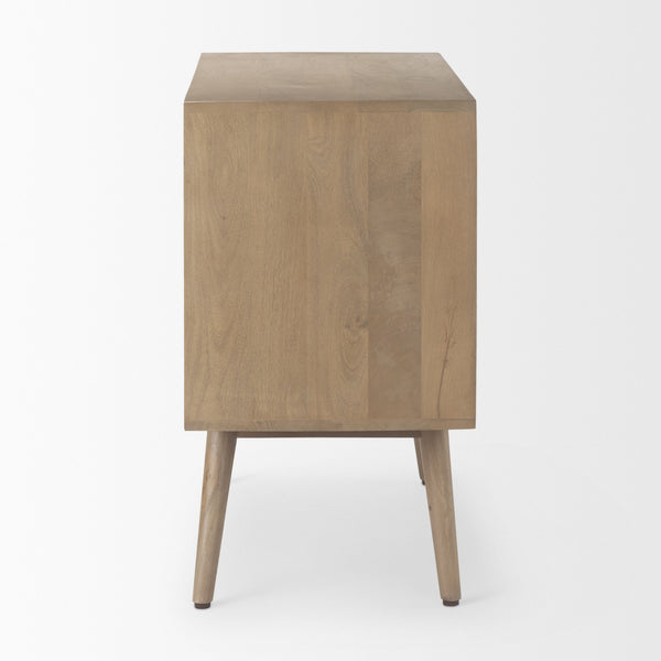Sable 37.0L x 17.0W x 30.5H Light Brown Wood Accent Cabinet