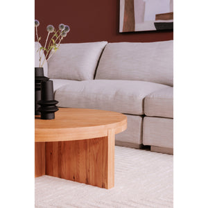 Moe's Folke Round Coffee Table in Natural Oak