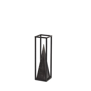 Memphis III (Small) pyramid in a square metal frame finished in black