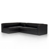 NOLITA 2-PIECE SECTIONAL-RIDER BLACK