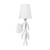 HANDPAINTED TOLE PETAL SCONCE IN WHITE