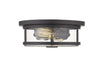 Savannah 2 Light Flush Mount in Bronze Finish