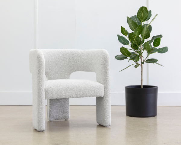 ISIDORE LOUNGE CHAIR - COPENHAGEN WHITE