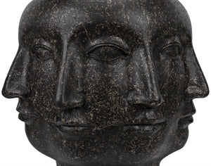 Multi-Face Stool, Black Fiber Cement