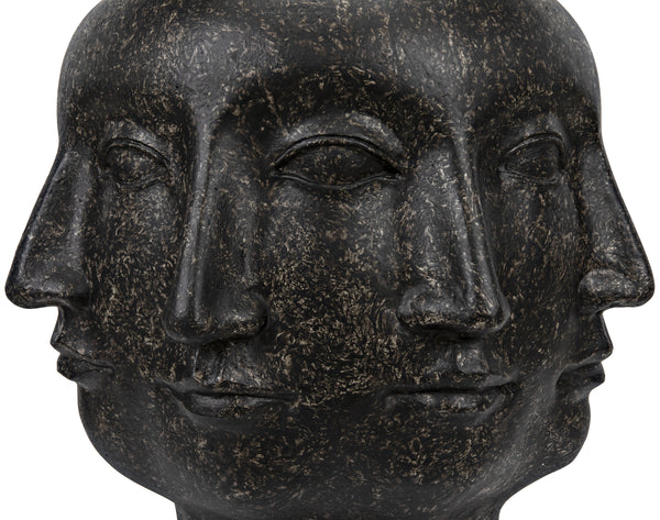 Multi-Face Stool, Black Fiber Cement