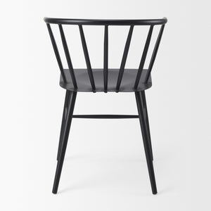 Colin 21.3L x 21.3W x 30.3H Black Metal Dining Chair