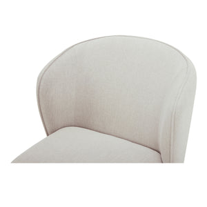 Moe's Larson Rolling Dining Chair in Heather Grey
