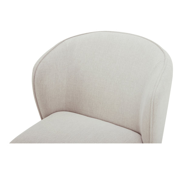 Moe's Larson Rolling Dining Chair in Heather Grey