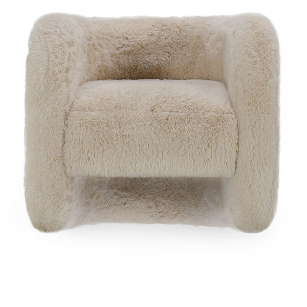 Classic Home Teddy Plush Accent Chair with Faux Fur