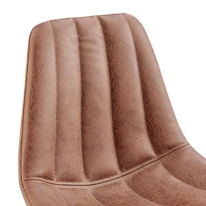 Robert KD PU Gaslift Swivel Bar Stool, Umber Brown