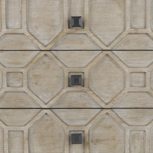 Genevieve II Light Brown Fir Veneer 9 Drawer Sideboard