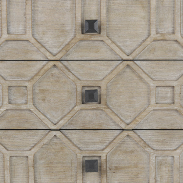 Genevieve II Light Brown Fir Veneer 9 Drawer Sideboard