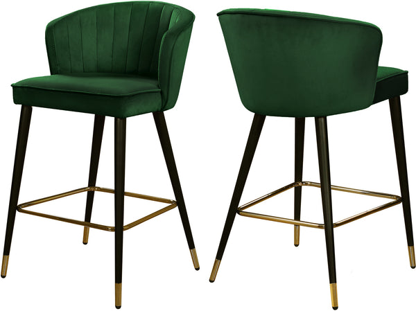 Maxine Stool In Green Velvet