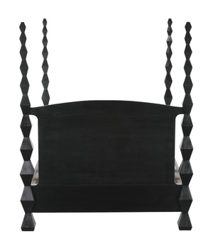 Brancusi Bed, Queen, Hand Rubbed Black