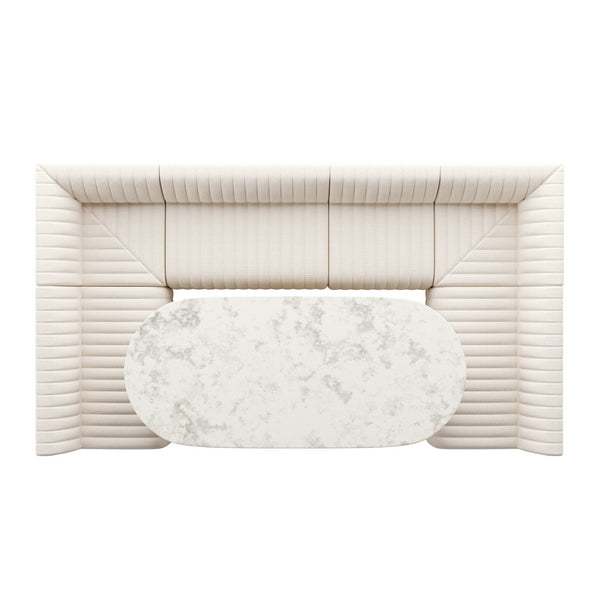 Augustine Dining Banquette, U Shape - Capri Oatmeal