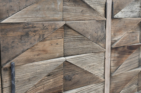 Maverick Solid Wood 4Dr Cabinet in Brown/Natural