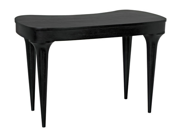 Rennie Mahogany Desk in Hand-Rubbed Black Finish