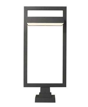 Luttrel 1 Light Outdoor Pier Mounted Fixture in Black Finish